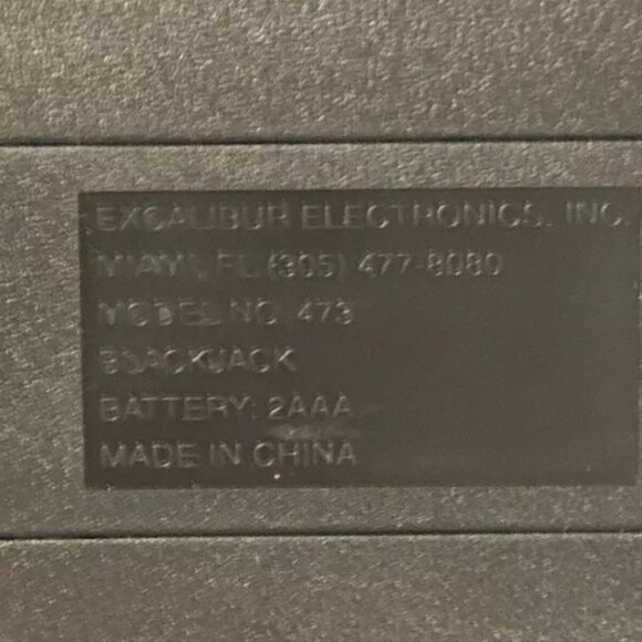 Electronic Black Jack Handheld Game, Excalibur Electronics, Manual, Clean - Picture 7 of 7